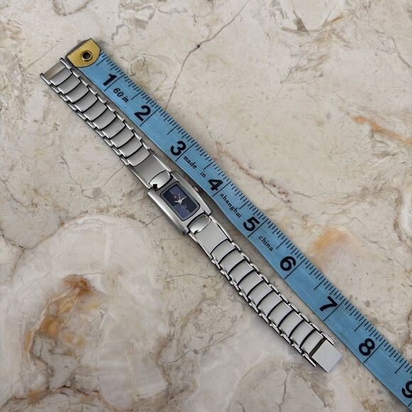 Swiss Time Stainless Steel Tank Style Quartz Watch - Picture 8 of 10